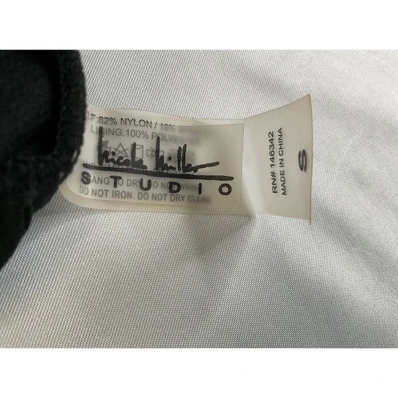 Nicole Miller Studio Black Racerback One Piece Swimsuit NMOP-124 Small NWT - Picture 5 of 7